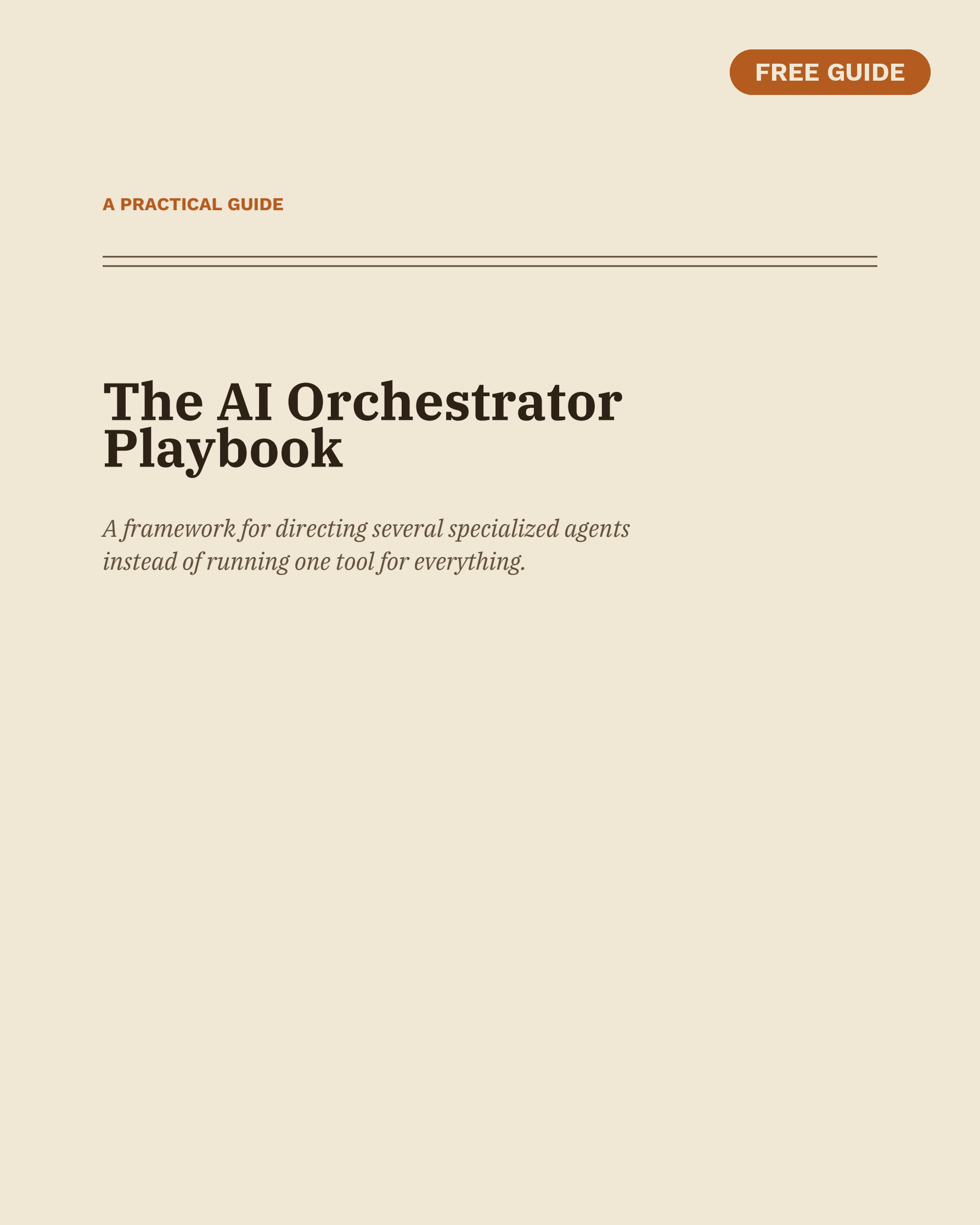 The AI Orchestrator Playbook cover