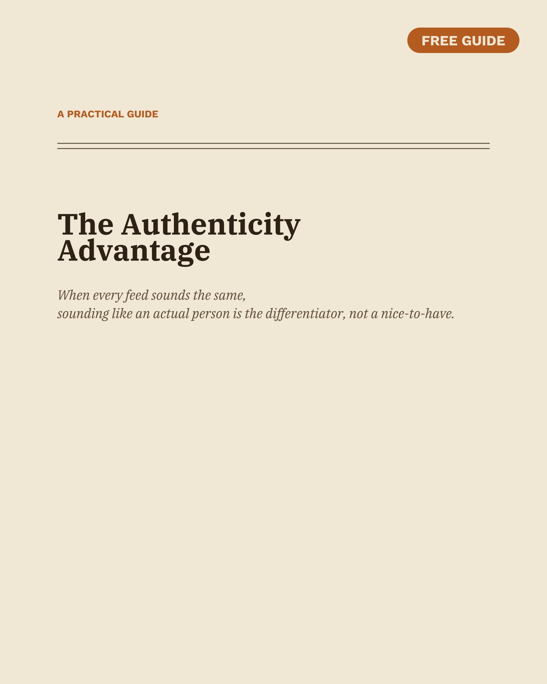 The Authenticity Advantage cover