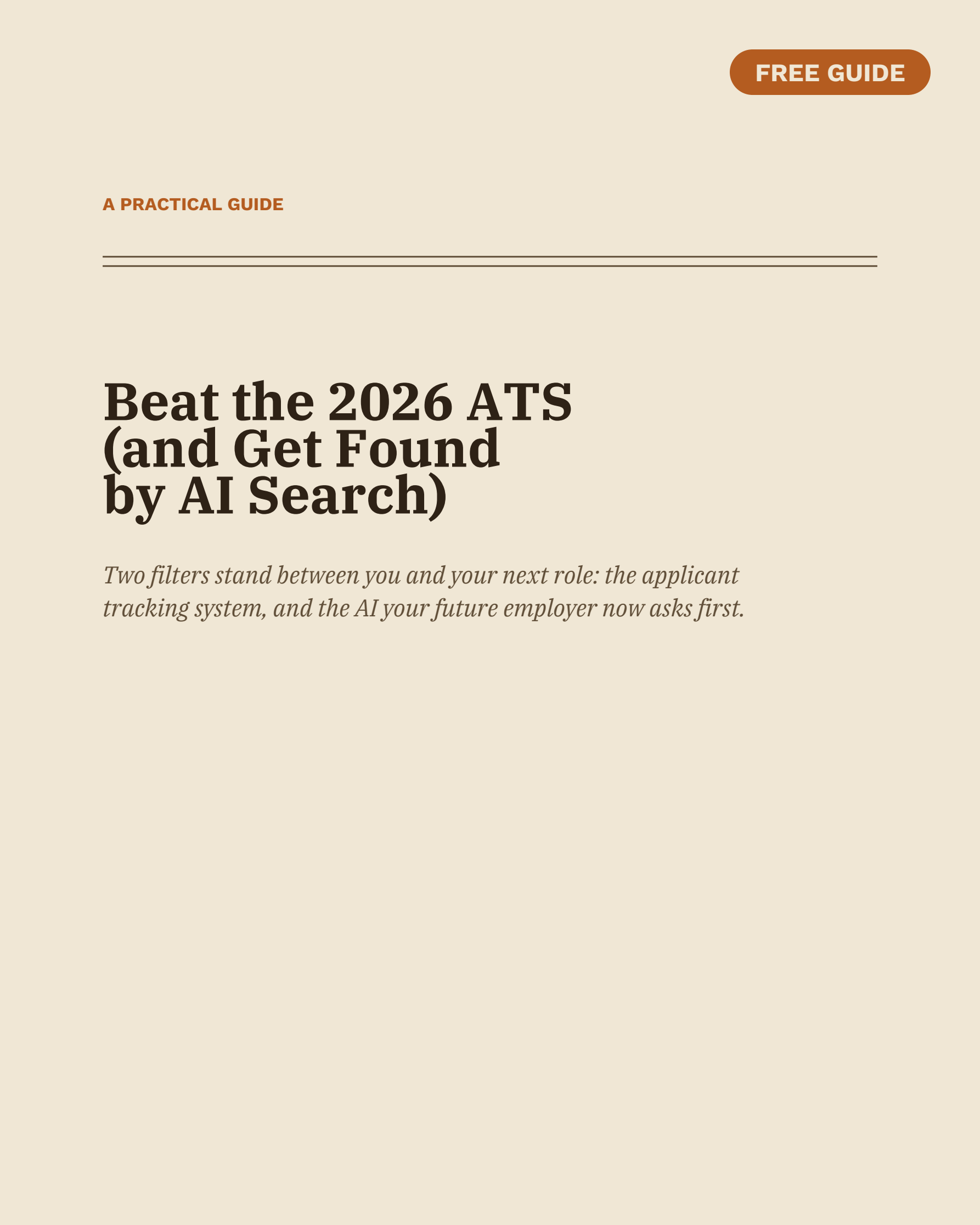 Beat the 2026 ATS (and Get Found by AI Search) cover