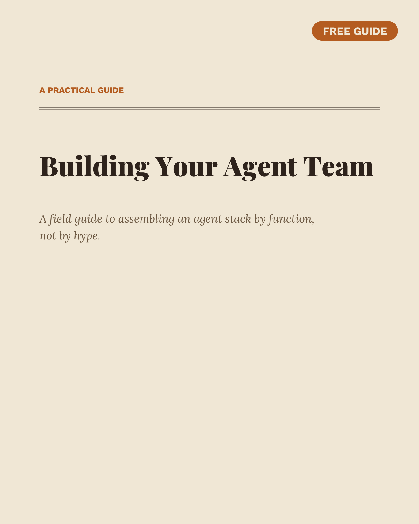 Building Your Agent Team cover