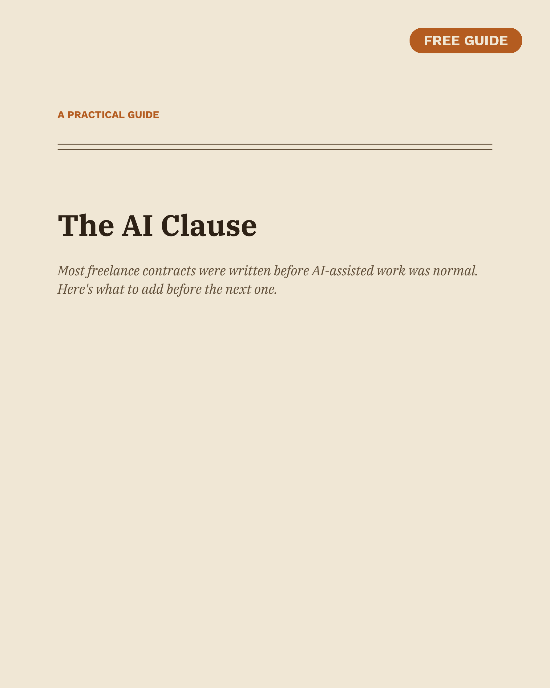 The AI Clause cover