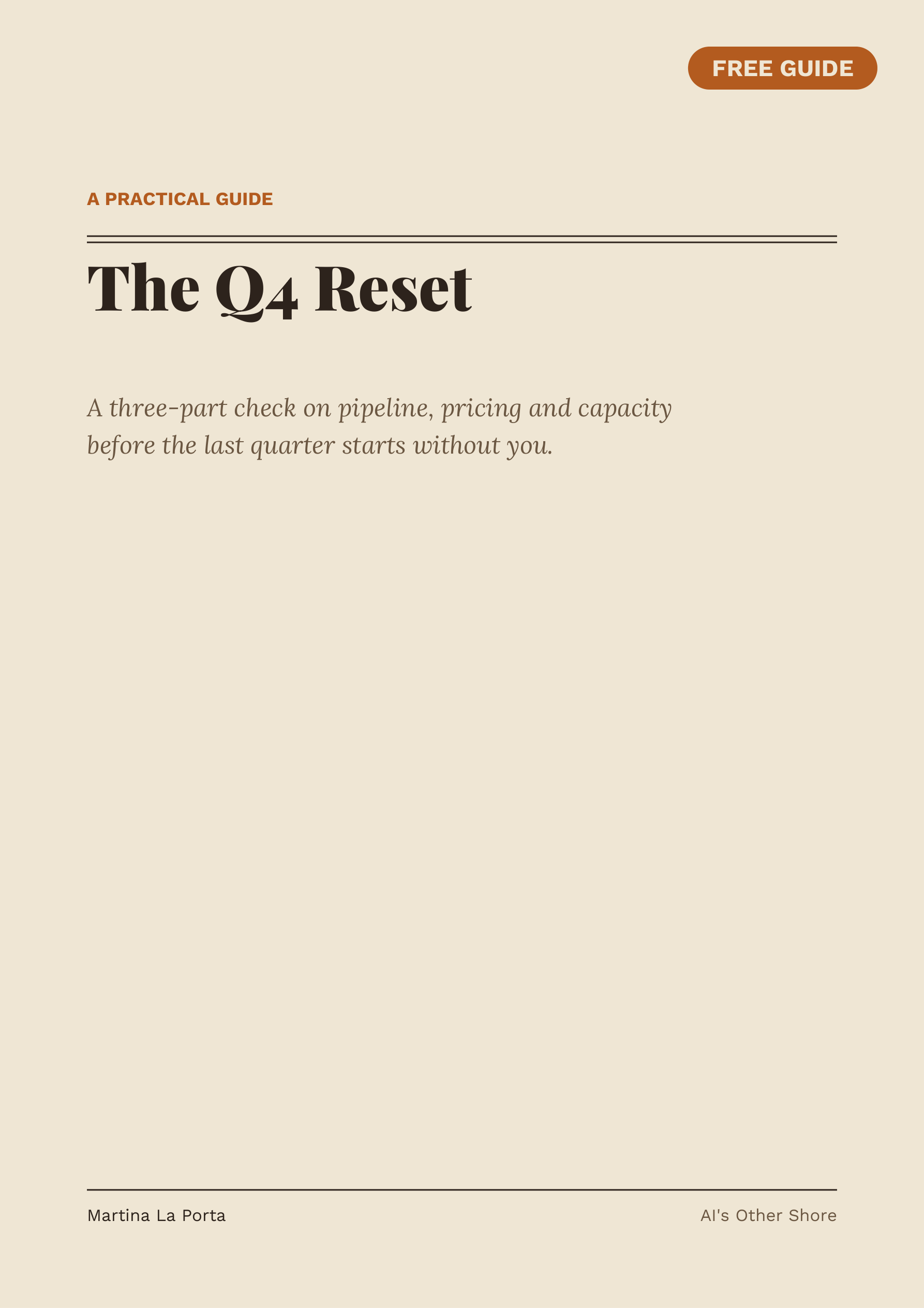 The Q4 Reset cover