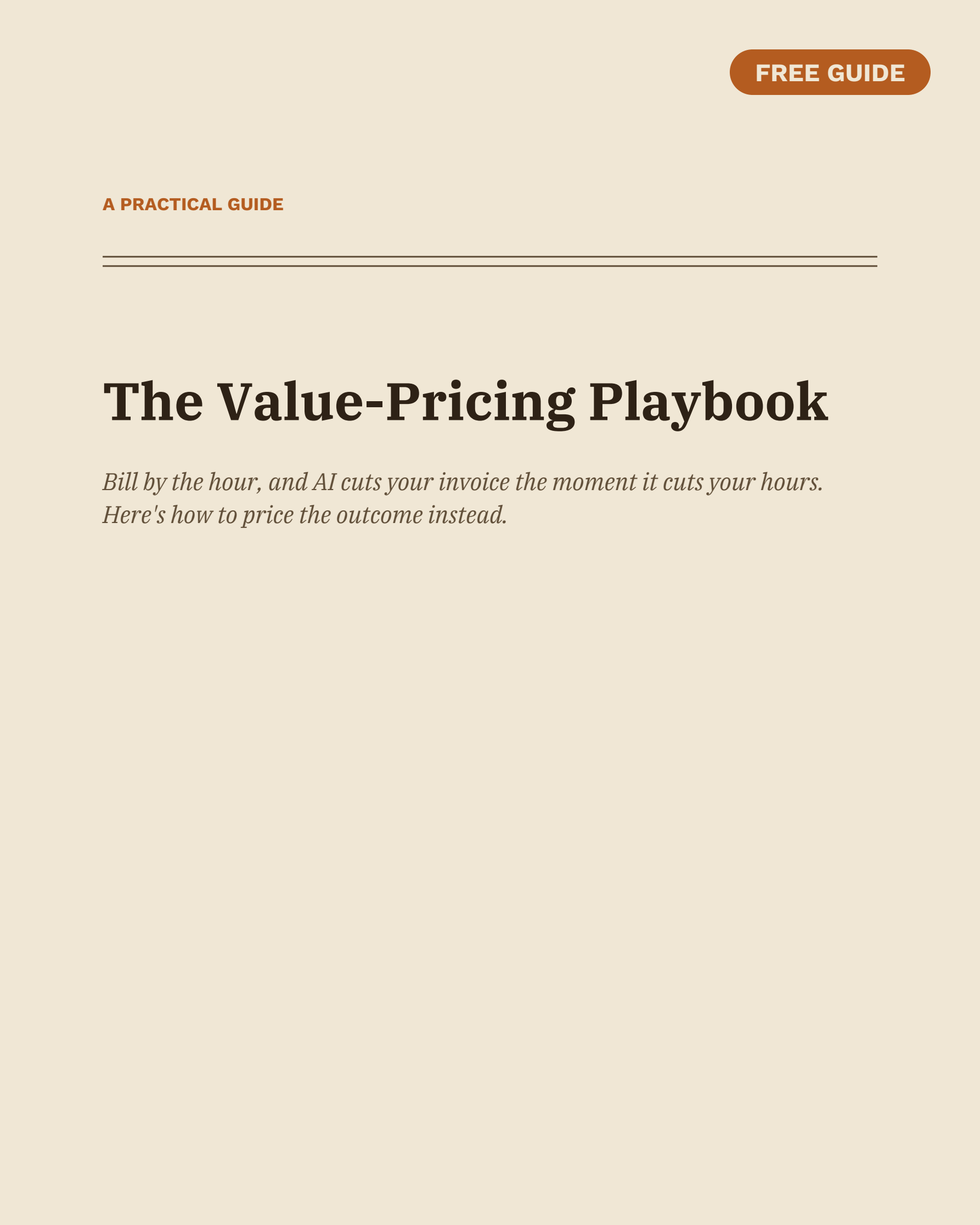 The Value-Pricing Playbook cover